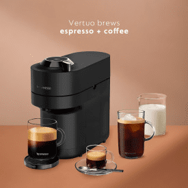Nespresso Limited-Edition Vertuo Pop+ Coffee and Espresso Maker by De'Longhi, Black Matte Dark Chrome
