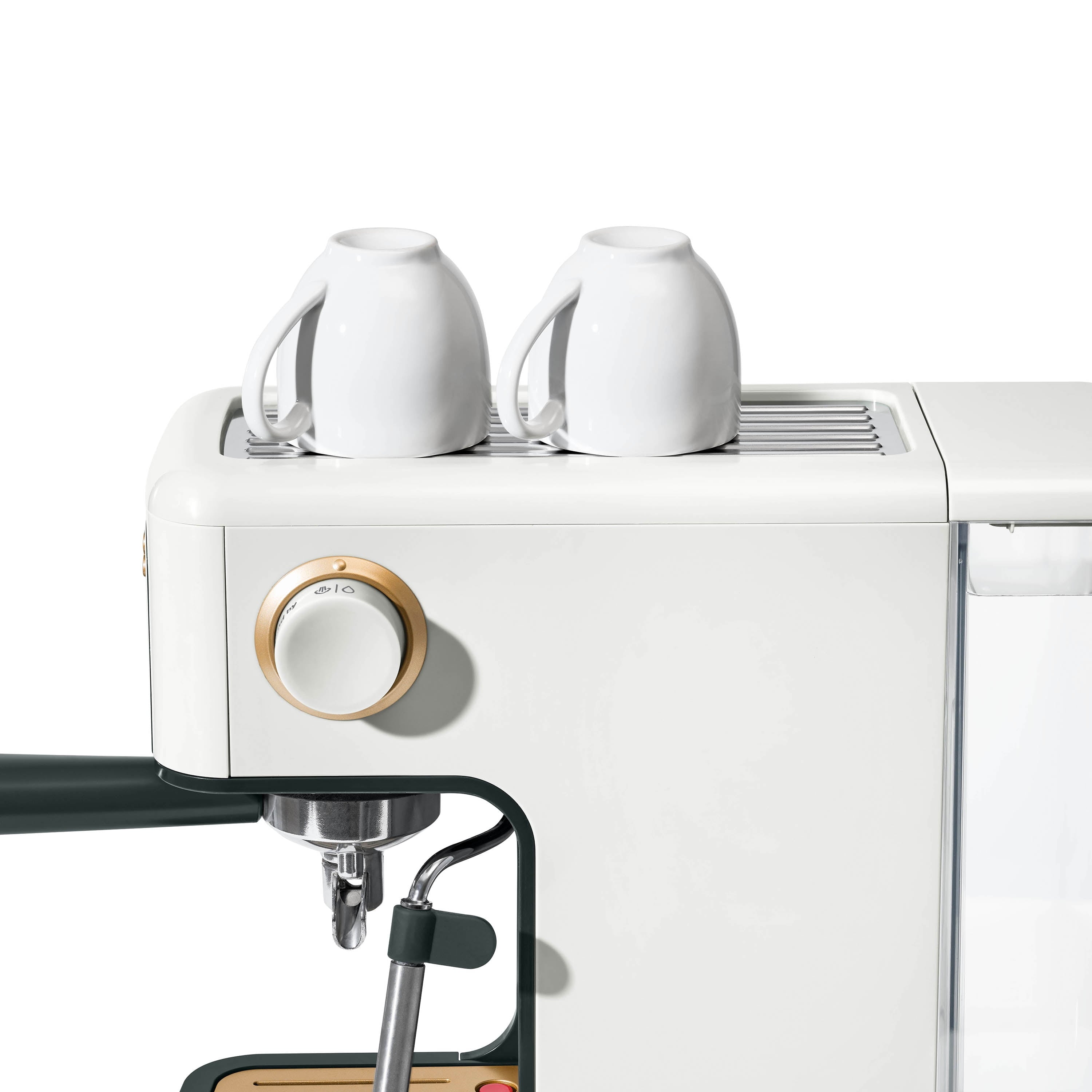 Beautiful Slim Espresso Machine with 20-Bar Pressure, White Icing by Drew Barrymore