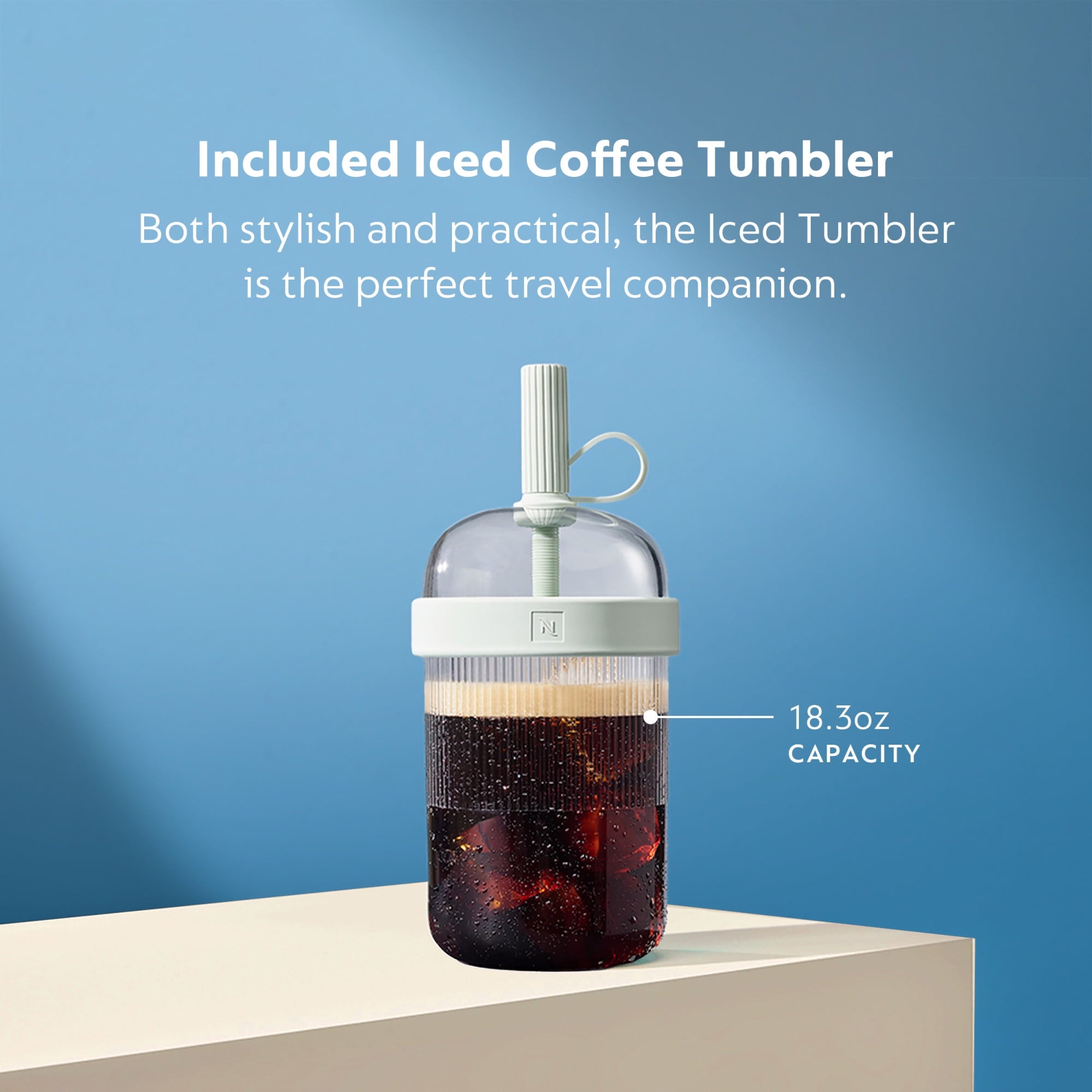 Nespresso Vertuo Pop+ Cold Value Added Bundle by De'Longhi, Liquorice Black