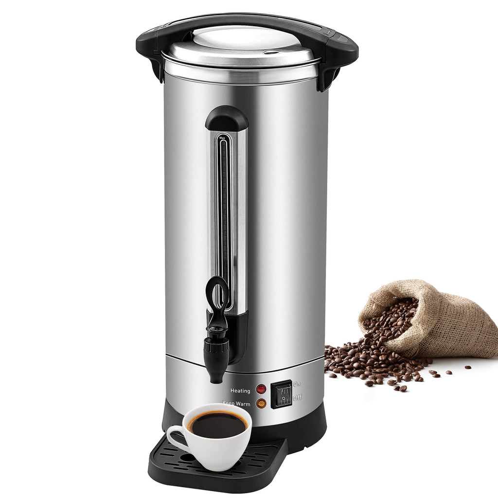 KFFKFF 110 Cup Stainless Steel Coffee Dispenser Fast Brew Commercial Coffee Urn