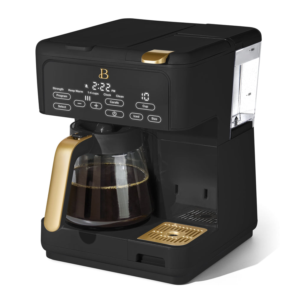 Beautiful Multi-Brew Coffee Maker, 12-Cup and Single-Serve Coffee Machine, Black Sesame by Drew Barrymore