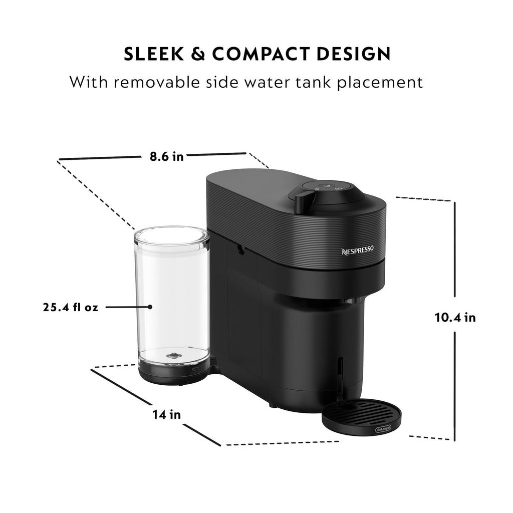 Nespresso Vertuo Pop+ Cold Value Added Bundle by De'Longhi, Liquorice Black