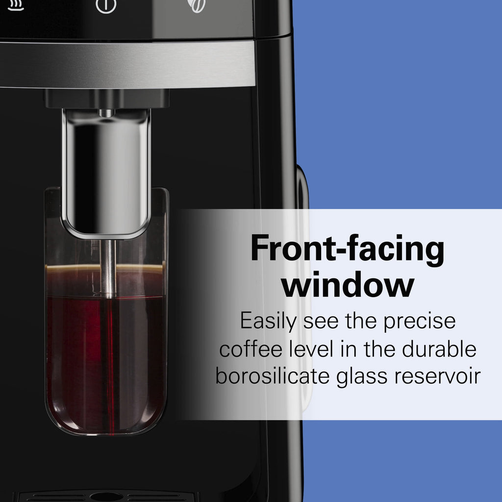 Hamilton Beach One Press 14-Cup Programmable Drip Coffee Maker Machine with Glass Coffee Pot, Black