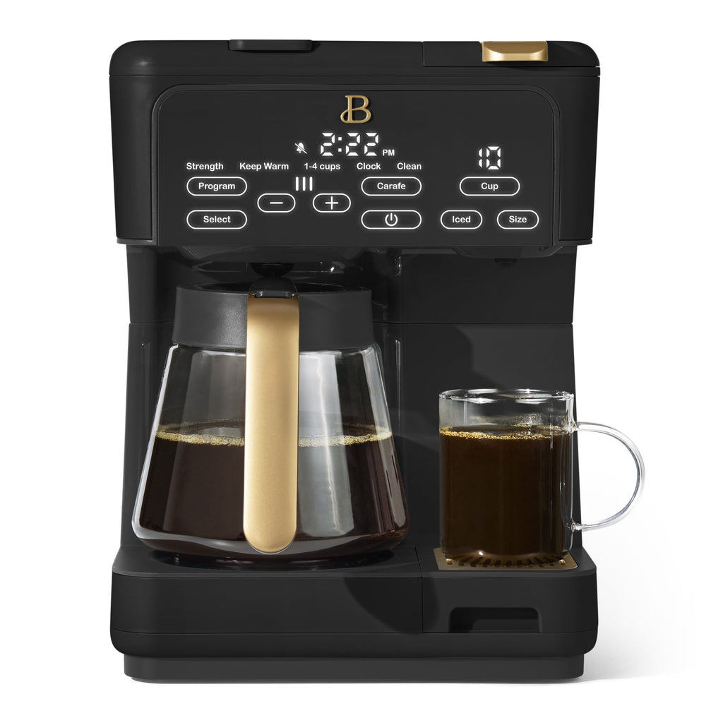 Beautiful Multi-Brew Coffee Maker, 12-Cup and Single-Serve Coffee Machine, Black Sesame by Drew Barrymore