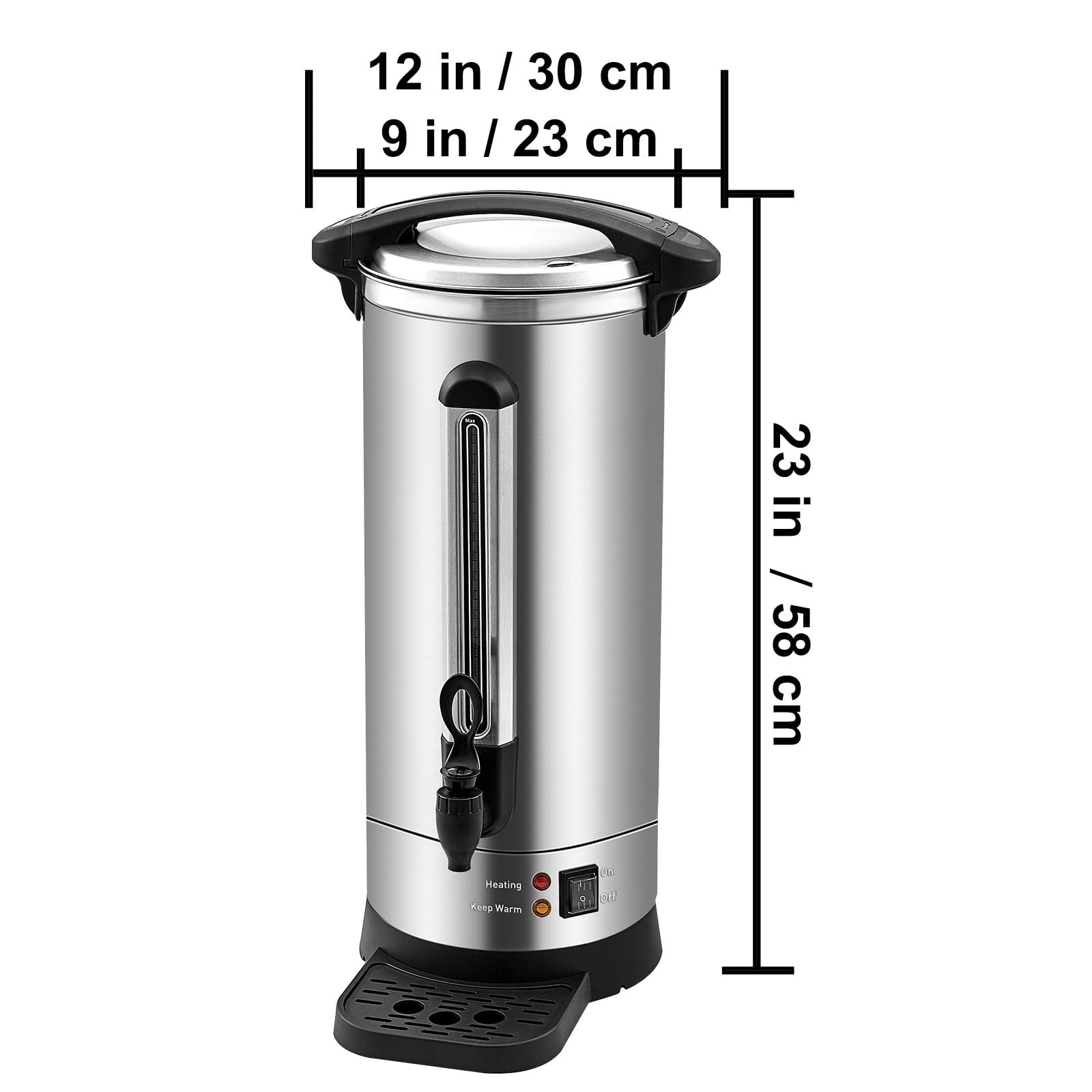 KFFKFF 110 Cup Stainless Steel Coffee Dispenser Fast Brew Commercial Coffee Urn