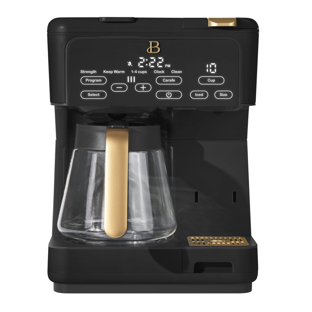 Beautiful Multi-Brew Coffee Maker, 12-Cup and Single-Serve Coffee Machine, Black Sesame by Drew Barrymore