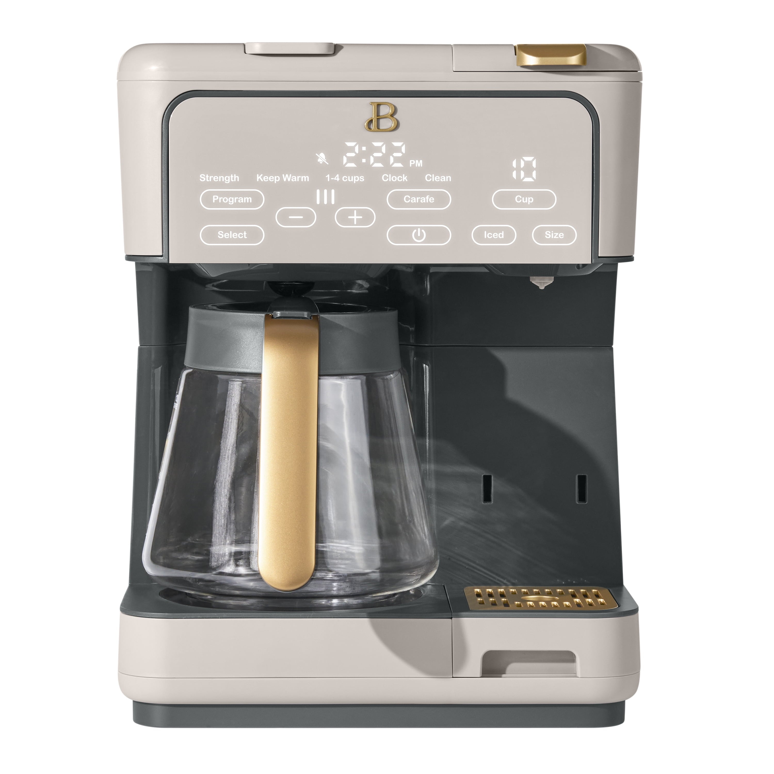 Beautiful Multi-Brew Coffee Maker, 12-Cup and Single-Serve Coffee Machine, Black Sesame by Drew Barrymore