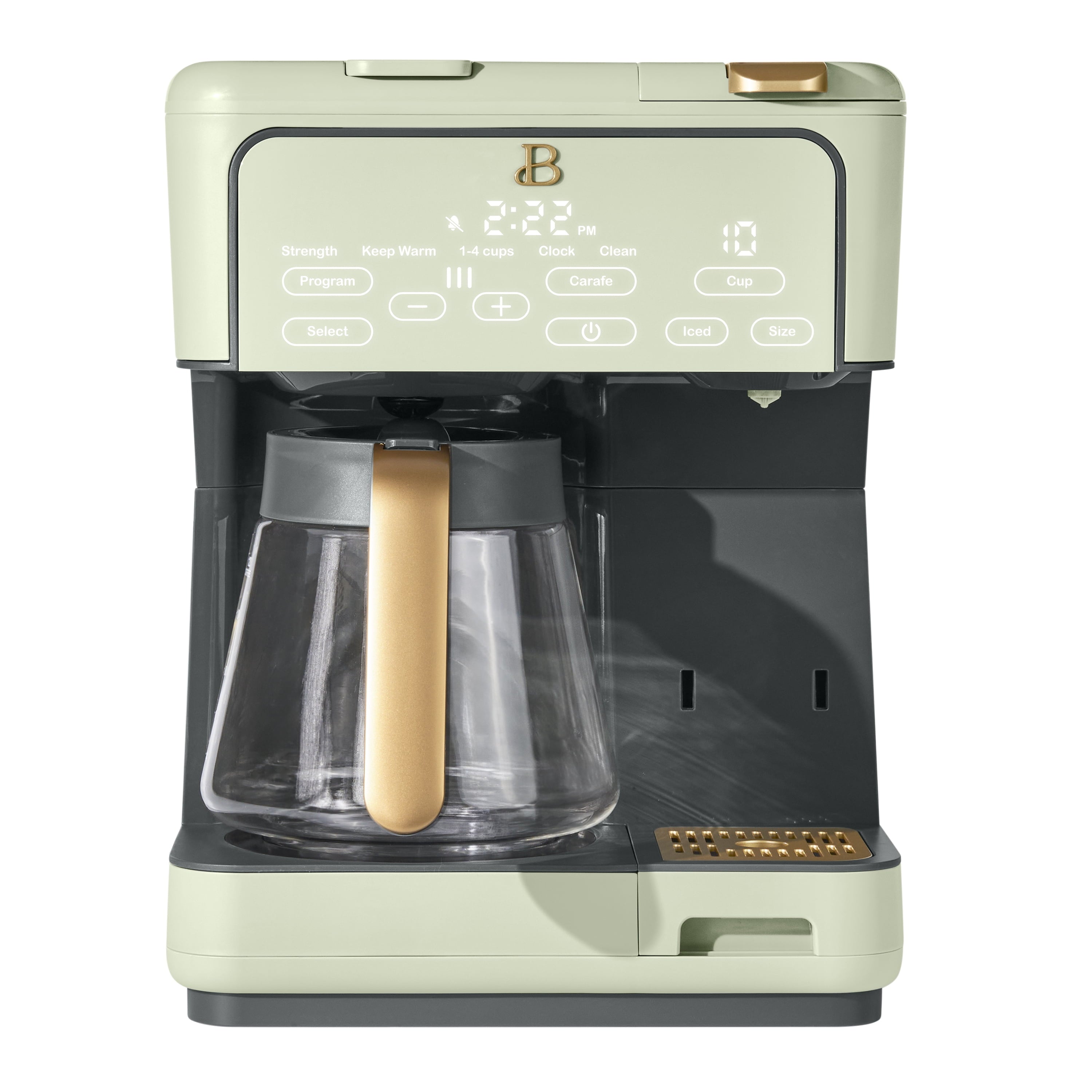 Beautiful Multi-Brew Coffee Maker, 12-Cup and Single-Serve Coffee Machine, Black Sesame by Drew Barrymore