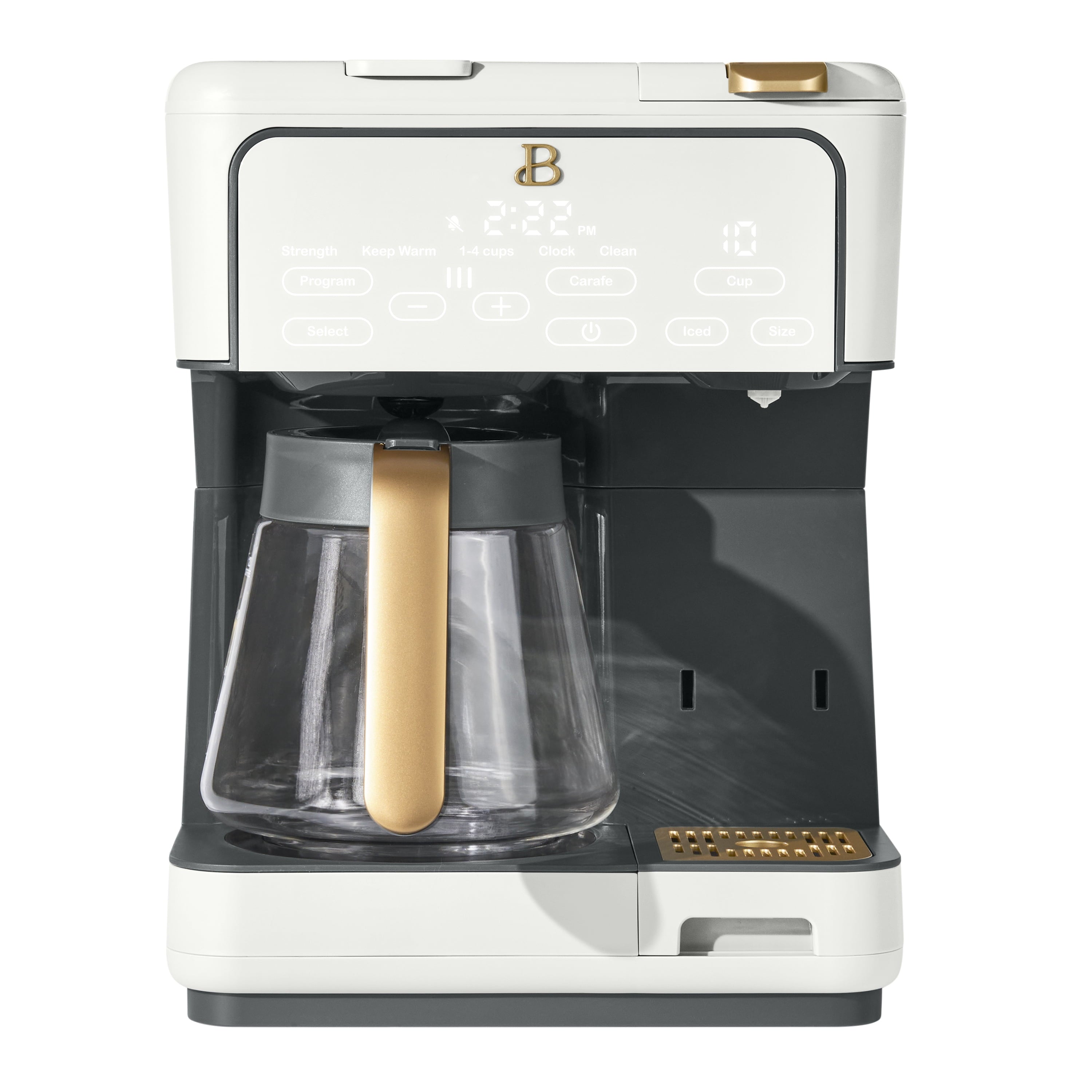 Beautiful Multi-Brew Coffee Maker, 12-Cup and Single-Serve Coffee Machine, Black Sesame by Drew Barrymore
