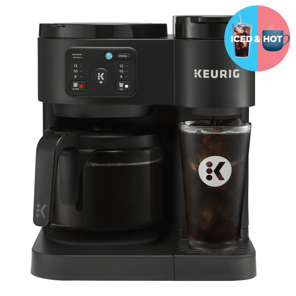 Keurig K-Duo Essentials, Hot & Iced Single-Serve K-Cup Pod Coffee Maker & Carafe,  Moonlight Grey