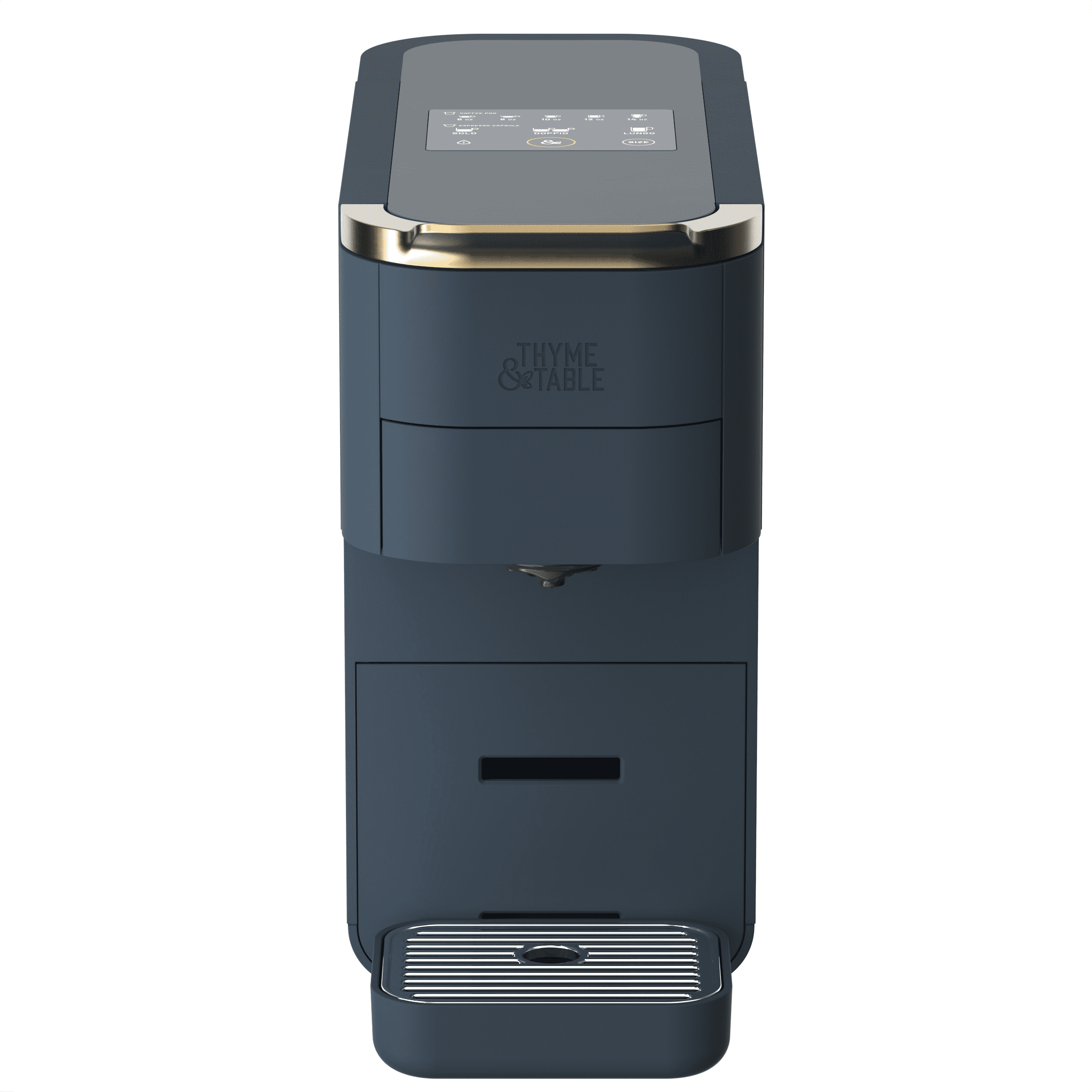 Thyme & Table Multi Capsule Coffee Machine, Universal Capsule Compatible with Espresso and Coffee, One-Touch Controls, Atlantic Blue