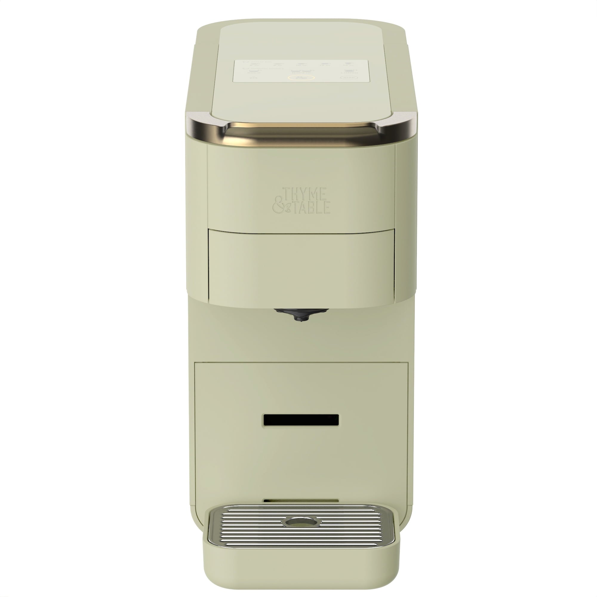 Thyme & Table Multi Capsule Coffee Machine, Universal Capsule Compatible with Espresso and Coffee, One-Touch Controls, Sand White