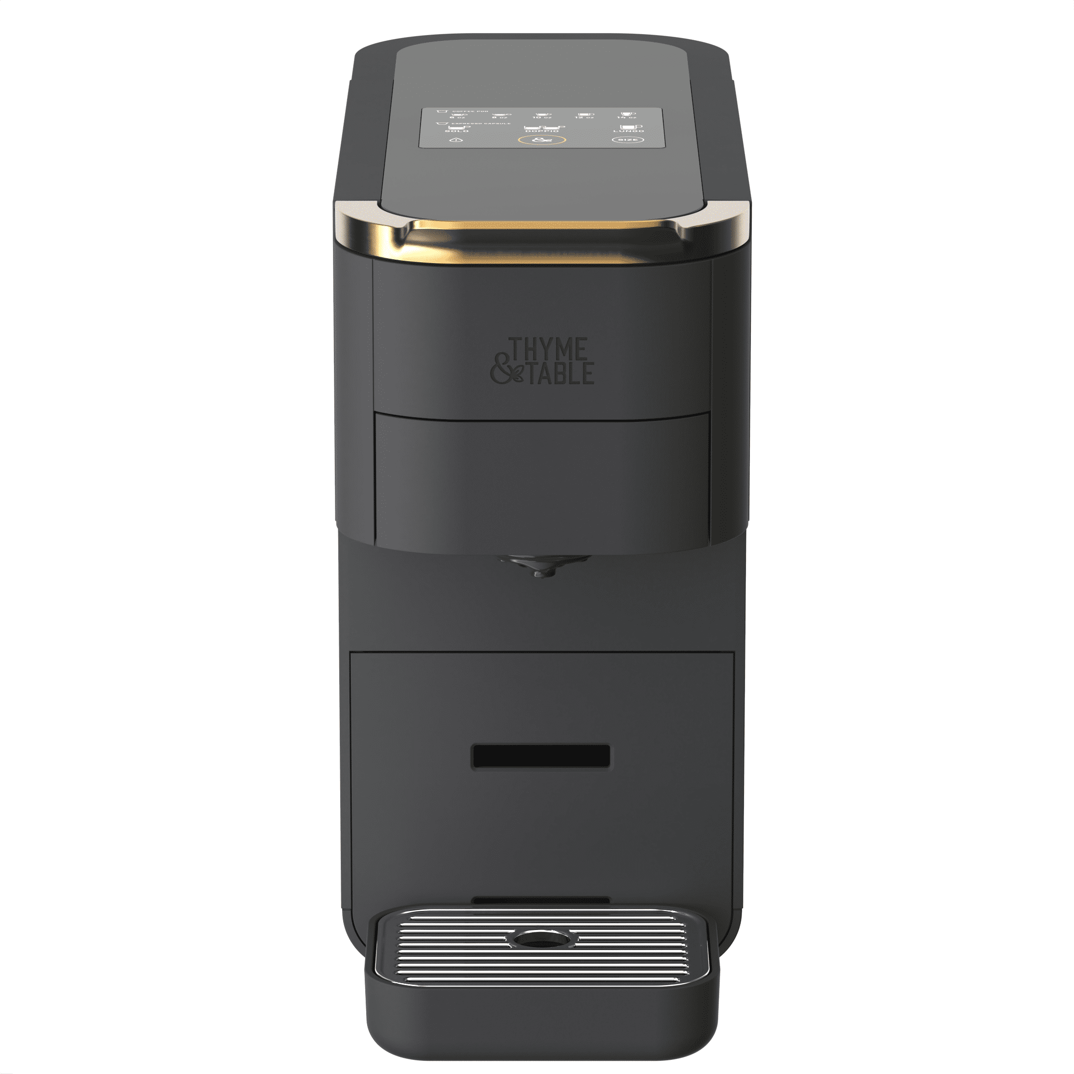 Thyme & Table Multi Capsule Coffee Machine, Universal Capsule Compatible with Espresso and Coffee, One-Touch Controls, Atlantic Blue