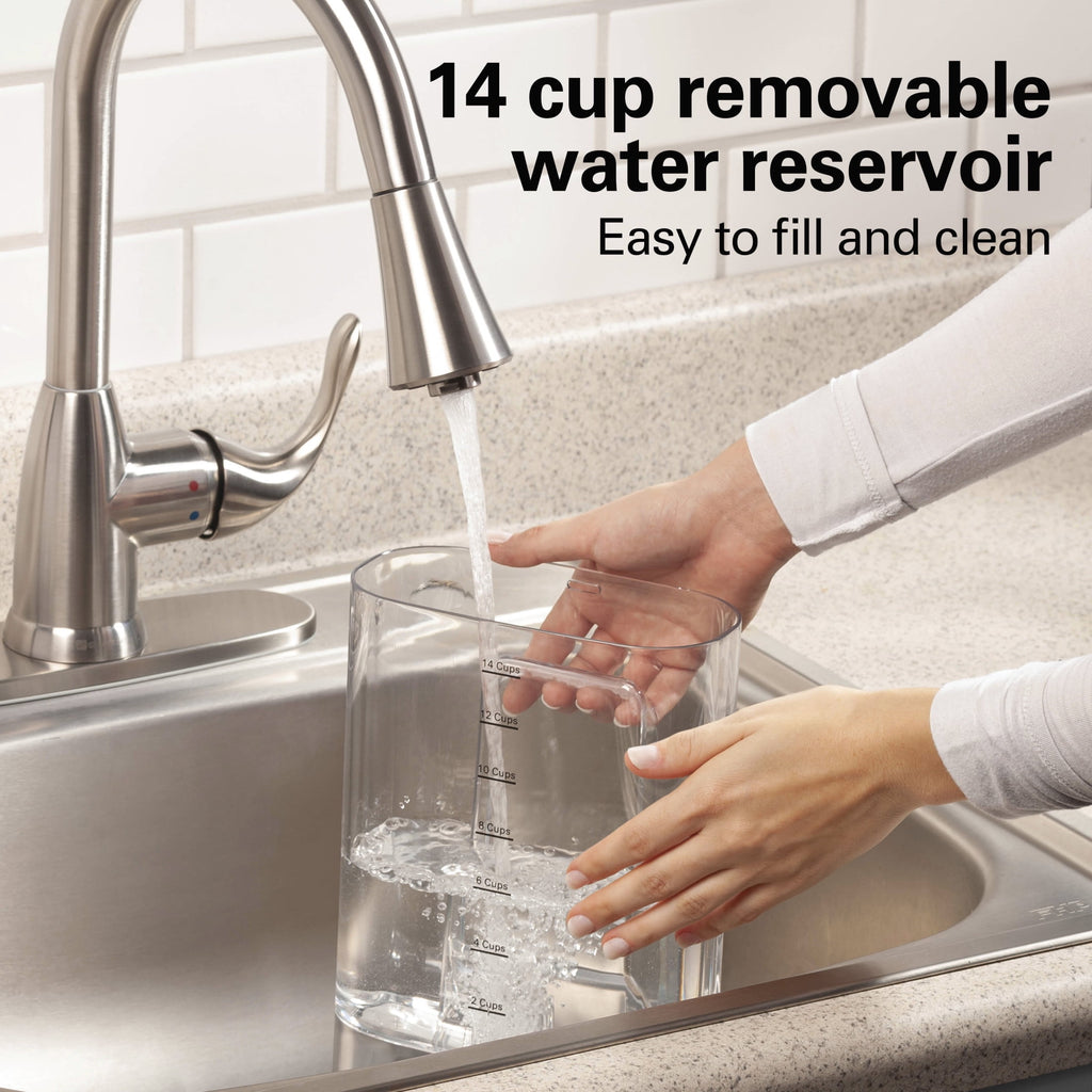 Hamilton Beach One Press 14-Cup Programmable Drip Coffee Maker Machine with Glass Coffee Pot, Black