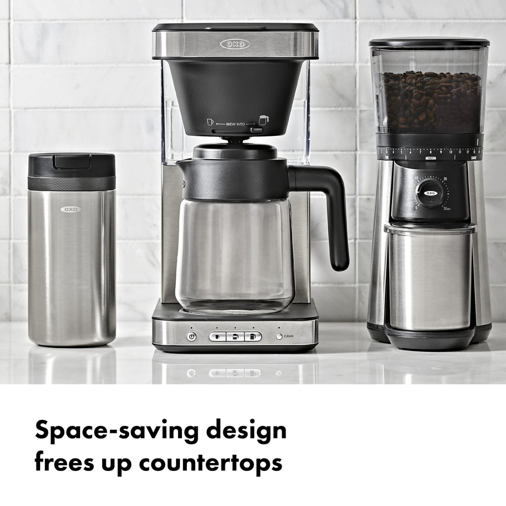 OXO Brew 8-Cup Coffee Maker with Glass Carafe and Single-Serve Option
