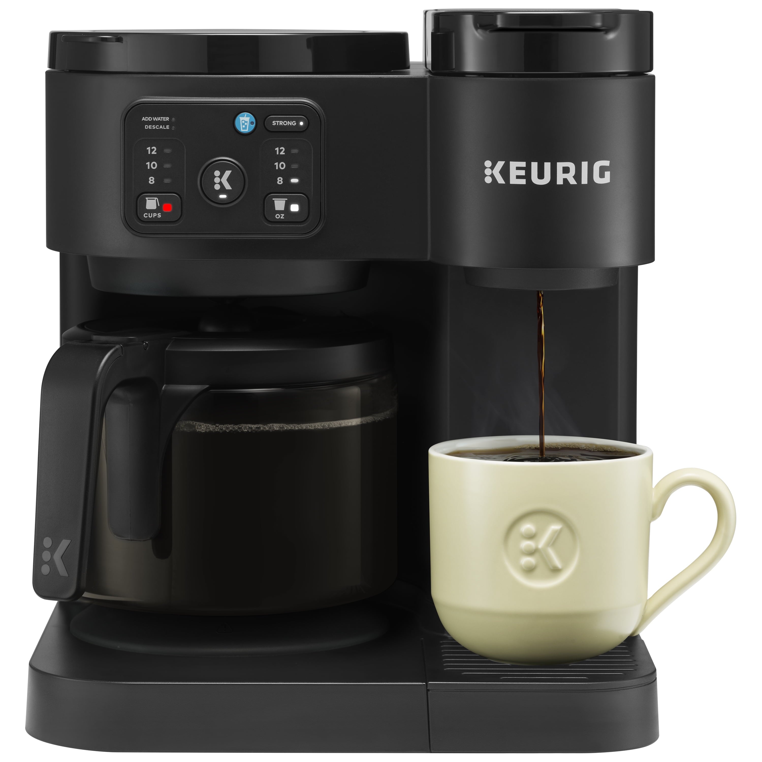 Keurig K-Duo Essentials, Hot & Iced Single-Serve K-Cup Pod Coffee Maker & Carafe, Black