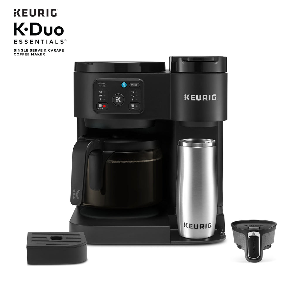 Keurig K-Duo Essentials, Hot & Iced Single-Serve K-Cup Pod Coffee Maker & Carafe, Black